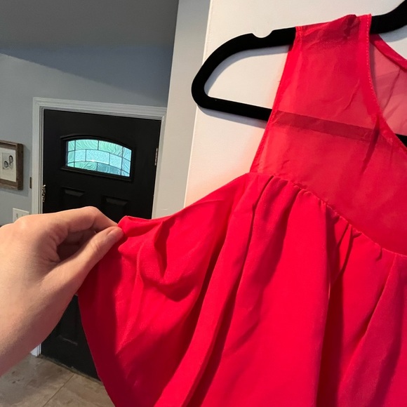 ~The Vintage Shop~ Red Ruffled Women's Top - Picture 3 of 7